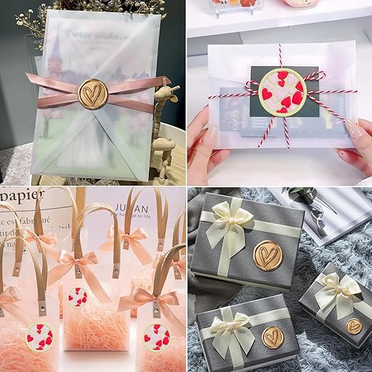1200 Pcs Metallic Assorted Color Wax Seal Beads - 48 Colors for Making Seals, Decor for Envelope Letter Wedding Invitation (48 Lattices Kit)