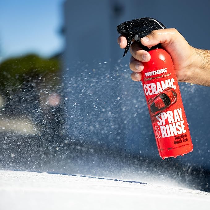 Mothers California Gold Ceramic Spray & Rinse, 16 oz. — Water-Activated Touchless Ceramic Coating, Spray On Hose Off, Super-Hydrophobic, Drying Aid, Booster, SiO2 Protection (05646)