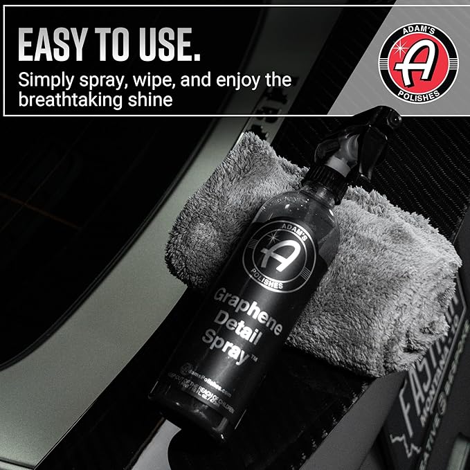 Adam's Polishes Graphene Detail Spray - Extend Protection of Waxes, Sealants, & Coatings | Quick, Waterless Detailer Spray For Car Detailing | Clay Bar, Drying Aid, Add Ceramic Graphene Protection