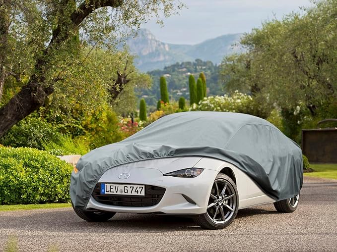 Kayme Heavy Duty Car Cover Custom Fit Mazda Miata MX5 MX-5 Targa/Roadster/Cabriolet (NA NB NC ND 1990-2025) Waterproof All Weather for Automobiles, Full Exterior Covers Rain Sun Protection.