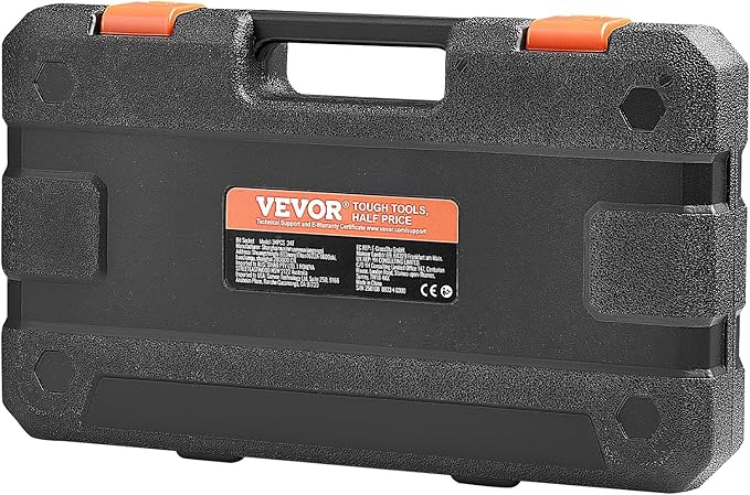 VEVOR Torx Bit Socket Set, 34-Piece Solid Star and Tamper Proof T6-T70, S2 Alloy Steel and Cr-V Steel, 1/4 in, 3/8 in, and 1/2 in Drives, with Enhanced Storage Case, Torx Sockets for Hand Use