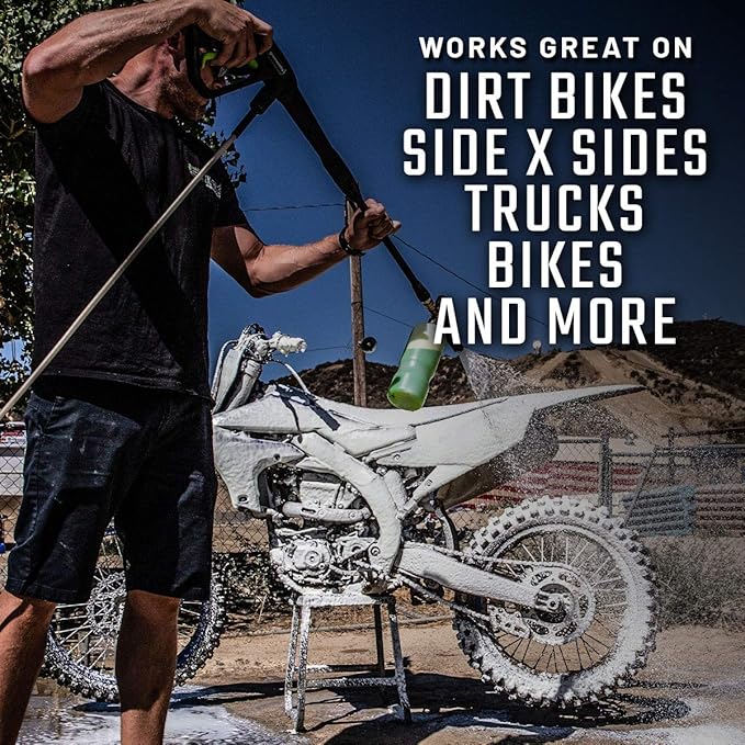 Slick Products Off-Road Wash (64 oz.) + Pressure Washer Foam Cannon Bundle – Super Concentrated ATV, UTV, Dirt Bike, Jeep & Truck Wash Foam Shampoo for Heavy Mud and Dirt