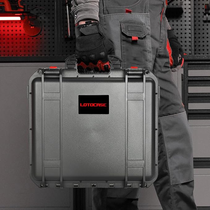 Case for Milwaukee M18 Impact and Torque Wrench - Waterproof Hard Tool Bo, Power Tool Combo Kit Bag for Milwaukee 2/1 3/4 3/8 Cordless Torque Wrenches/Battery/Charger (Case Only)