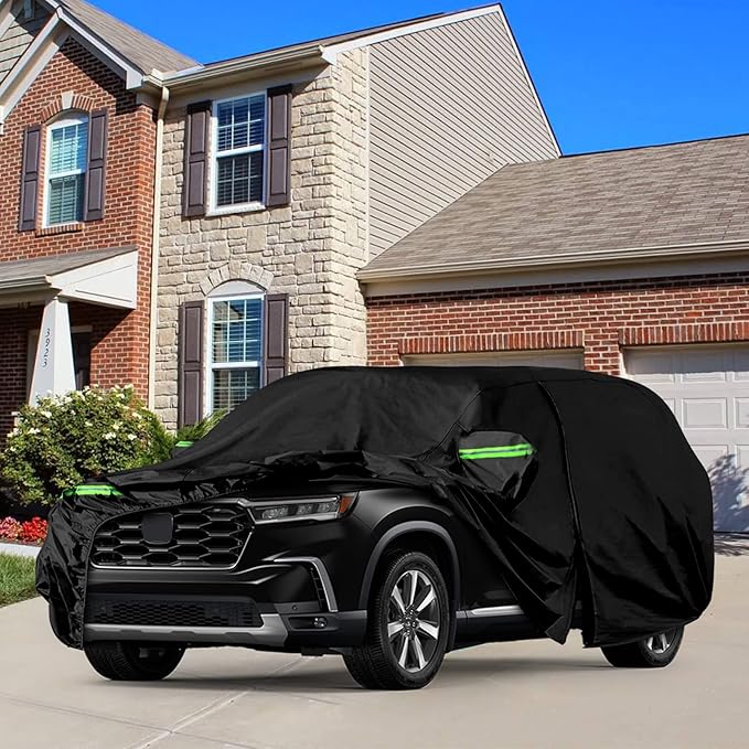 Waterproof Car Cover Compatible with 2002-2025 Honda Pilot, 210T All Weather Car Covers with Inner Cotton for Snow Rain Paint Protection (LX,Sport,EX-L, TrailSport,Touring,Elite)