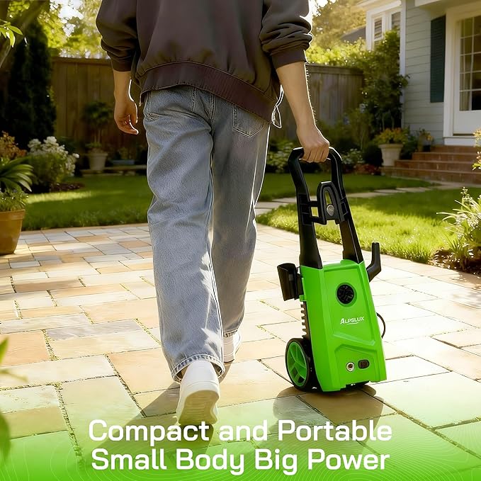 Electric Pressure Washer Power Washer Electric Powered Power Wash Power Washers with Adjustable Nozzle, Pressure Cleaning Machine with Foam Cannon for Cars, Fences, Driveways, Patios, Home Cleaning