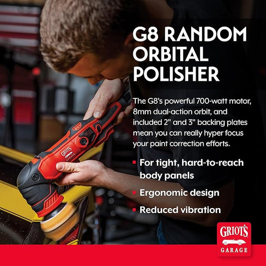 Griot's Garage G8 Orbital Polisher for Car Polishing and Detailing, 10908