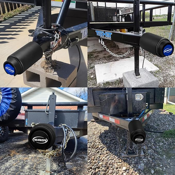 2516-B Heavy Duty Trailer Hitch Lock – Compatible with 2-5/16" Bulldog or Ram Couplers, Anti-Theft Tongue Lock for RV, Boat, Cargo, Utility, and Livestock Trailers (Blue)