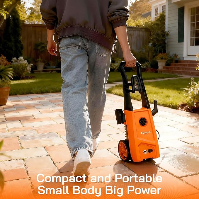 Electric Pressure Washer Power Washer Electric Powered Power Wash Power Washers with Adjustable Nozzle, Pressure Cleaning Machine with Foam Cannon for Cars, Fences, Driveways, Patios, Home Cleaning