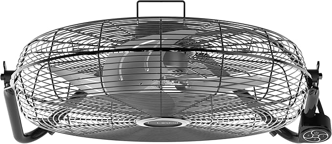 Lasko 20" Black High Velocity Wall Mount Fan with Pivoting Head - 3 Speeds, Remote Control, Ideal Wall Mount Fan or Floor Fan for Home, Garage, Attic, H20660
