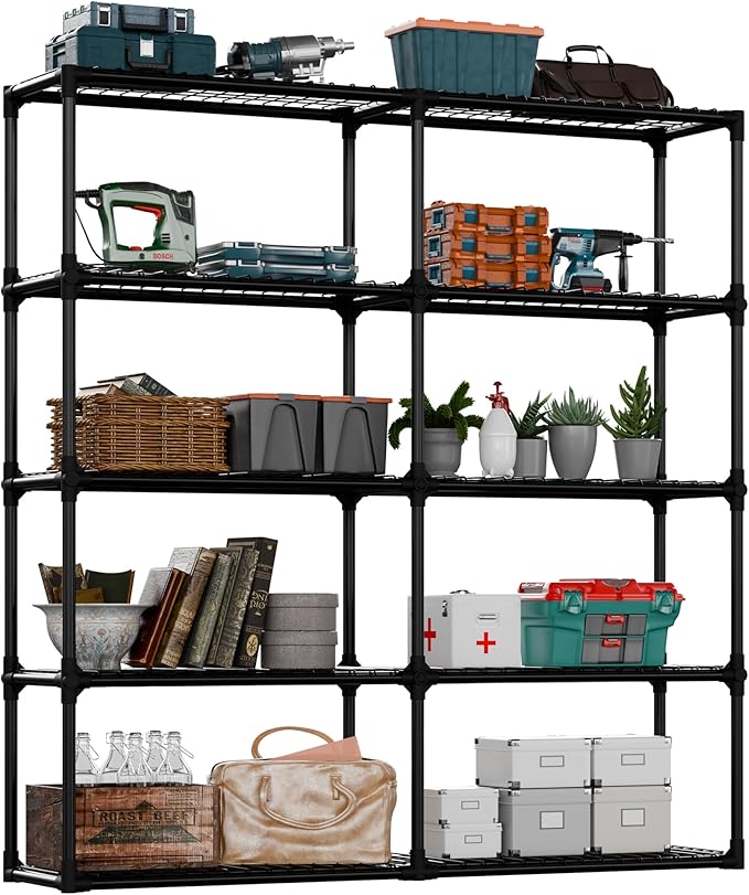 ALTLER 5x2-Shelf Shelving Unit Heavy Duty Standing Storage Shelf Units for Laundry Bathroom Kitchen Pantry Closet