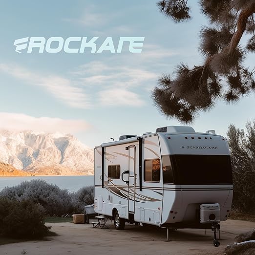 Rockane Dual 6'' Trailer Jack Swivel Caster Wheel Replacement with Rubber Wheel Chock,2000LBs Capacity with Pin for Boat Hitch Camper for Soft Ground Roll - Perfect Matching Jack Wheel Dock