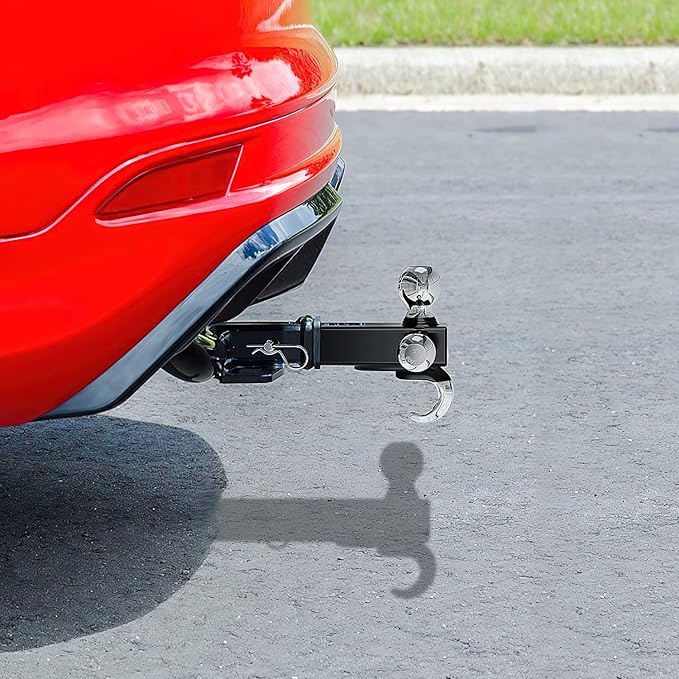 Nilight Shackle Hitch Receiver 2Inch 45000 LBs Breaking Strength 3/4" D Ring w/Trailer Pin Heavy Duty Solid Recovery Towing Kit for Trucks Jeeps Off Road