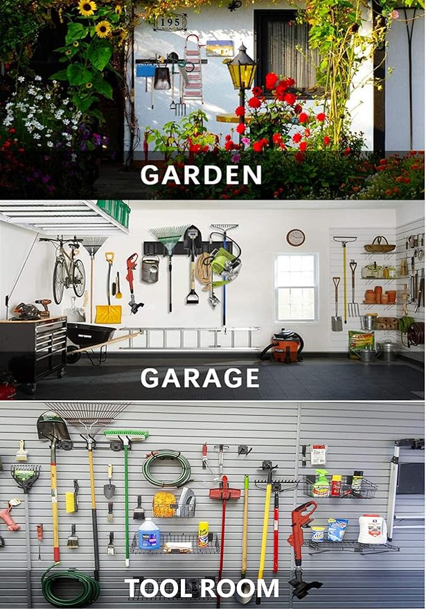 GS Alderaul Garden Power Tool Hanger, String Trimmer Bracket, Weedeater Hanger for Garage Wall, Weed Trimmer Wall Mount, Weed Wacker Storage Hook for Brush Cutter