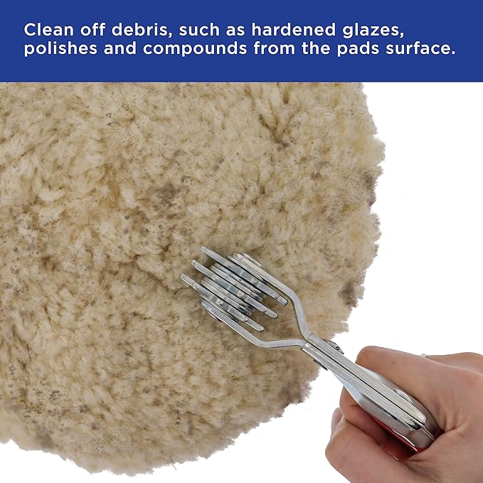 TCP Global Polishing and Buffing Pad Cleaning Spur Tool for Revitalizing Polisher Compound Pads and Bonnets