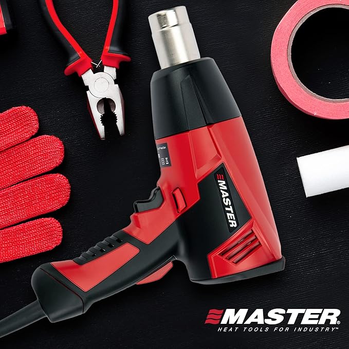 Master Appliance Proheat PH-1200A Professional Industrial Electric Heat Gun - Adjustable Temperature & Airflow, Up to 1200F, Quick Change Heating Element, 1560W, 13A, 120V, Engineered in the USA