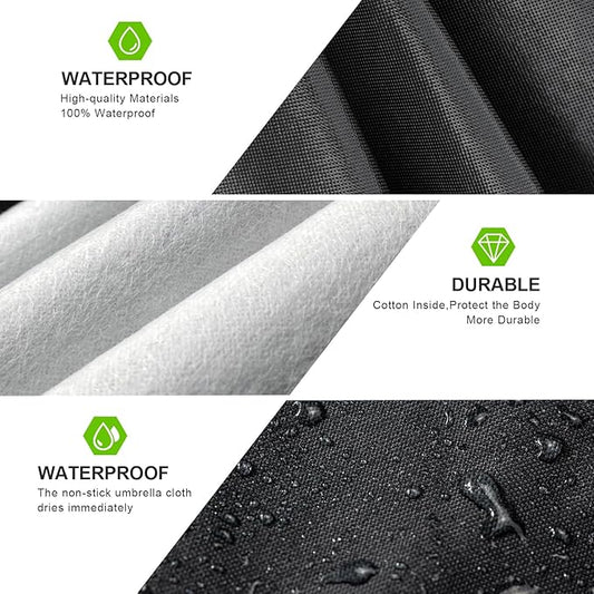 KouKou Waterproof SUV Car Cover Suitable for Kia Sorento from 2002 to 2025, 7 Layers Windproof All Weather Waterproof Outdoor Cover Sun Rain UV Dust Snow Protection. Black