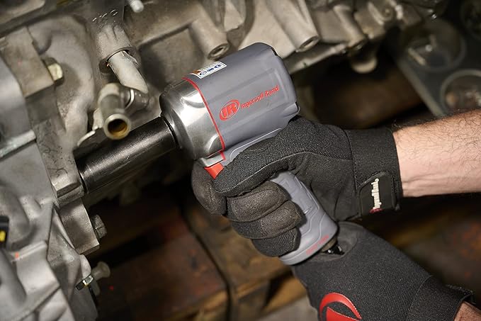 Ingersoll Rand 36QMAX 1/2 Air Impact Wrench, Quiet Technology, Torque Output Up to 640 ft lbs, Ultra Compact, Lightweight 2.4 lbs, Max Control, Gray