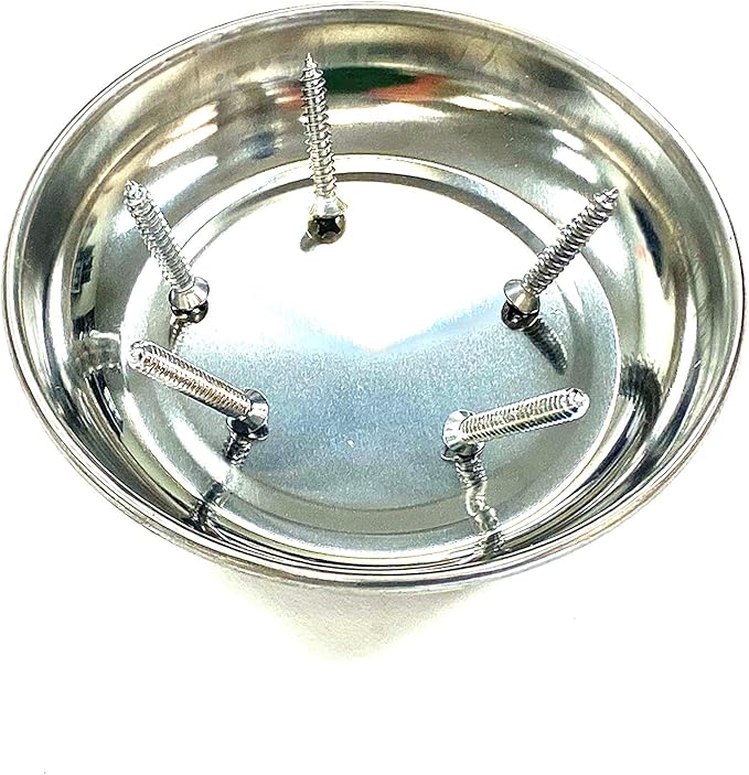 The Stop Shop Magnetic Parts and Hardware Tray 4 Inch In Diameter