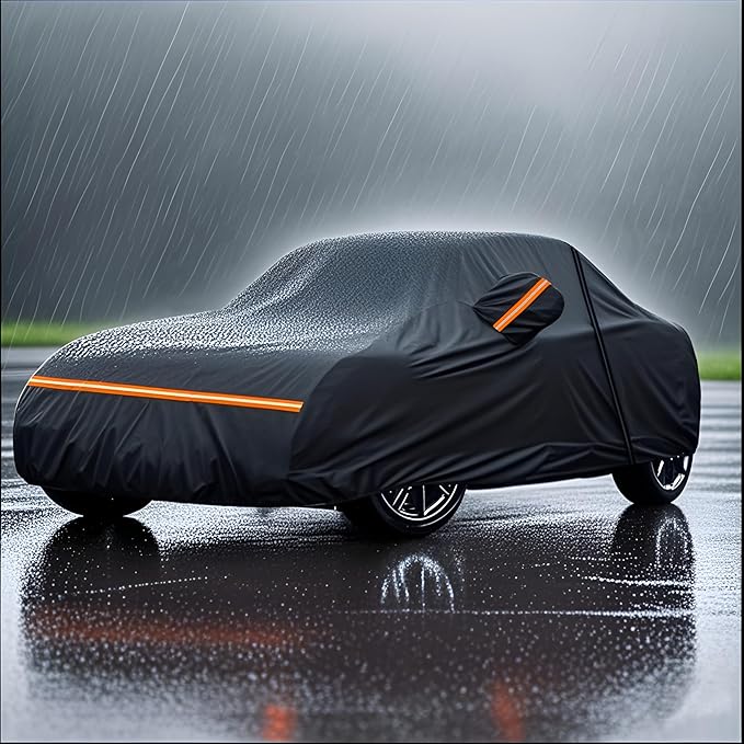 Amooca Heavy-Duty Car Covers Custom Fit for Mazda MX-5 Miata (1989-2024) Waterproof Sun-Proof All Weather for Automobiles Snow Cover 420D with Door Zipper Cotton Lining