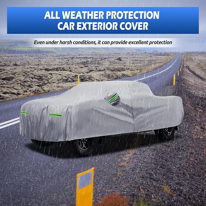 Car Cover Fit for Ram 1500 Short Bed, Migaven Truck Cover Waterproof All Weather Full Exterior Cover Sun Rain Protection with Door Zipper