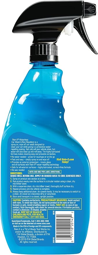Rain-X 620143 Waterless Car Wash and Rain Repellent, 23 fl. oz. (Pack of 2)