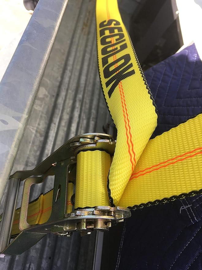 2" x 27' Heavy Duty Ratchet Tie Down Straps w/Flat Hooks, 3,333 Lbs WLL Cargo Control for Trucks & Trailers, 2 Inch Durable Straps for Motorcycle, ATV & Boat Transportation, 2 Pack