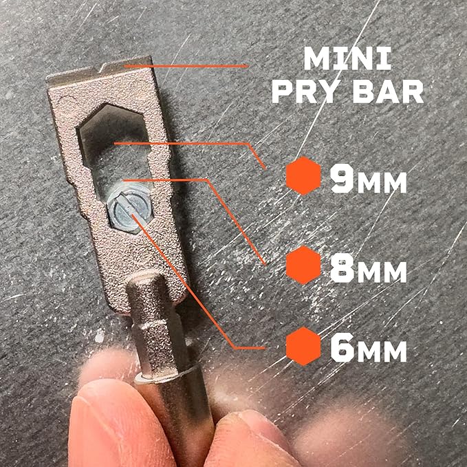 FIX IT STICKS Durable Lightweight Strong Corrosion-Resistant Steel Versatile Mini Pry Bar Bit | 1/4", 5/16" & 3/8" Wrench