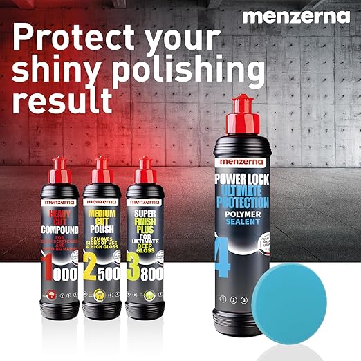 menzerna Polishing Set 8oz – HCC1000, MCC2500 & 3800 | 3-Step System for Scratch Removal, Swirl Elimination & Mirror-Like Finish