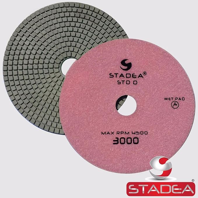 Stadea PPW251B Diamond Polishing Pad 7 Inch Grit 50 For Marble Concrete Stones Terrazzo Granite Floor Polishing