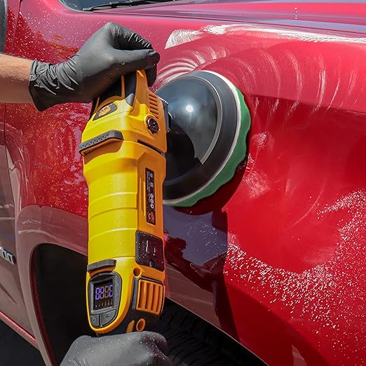 TCP Global Professional 6 Pad Buffing and Polishing Kit with 5 Waffle Foam Pads and 1 Wool Grip Pad for Car Detailing - Complete 8 inch Polisher Buffing Pads Set with 5/8 inch Threaded Backing Plate