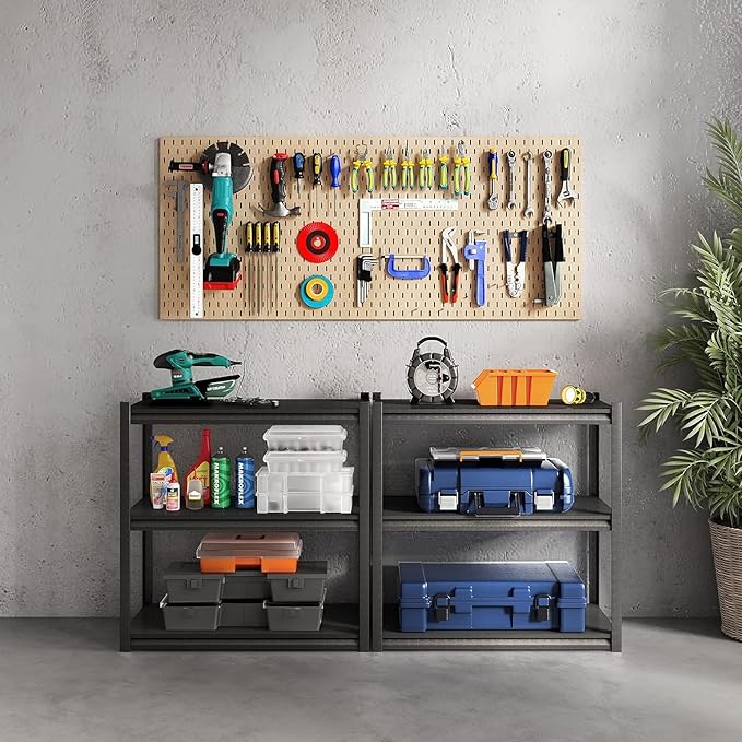 32" W Garage Shelving,900LBS Loads Adjustable Garage Storage Shelves, 3-Tier Metal Storage Racks and Shelving Units, Utility Rack Shelves (16" D x 32" W x 32" H)