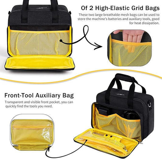Case Compatible with DEWALT Tire Inflator (DCC020IB), Storage Bag for Car Tire Inflators, Air Compressor Portable Storage Travel Bag Car Air Pump Storage Holder (Bag Only)