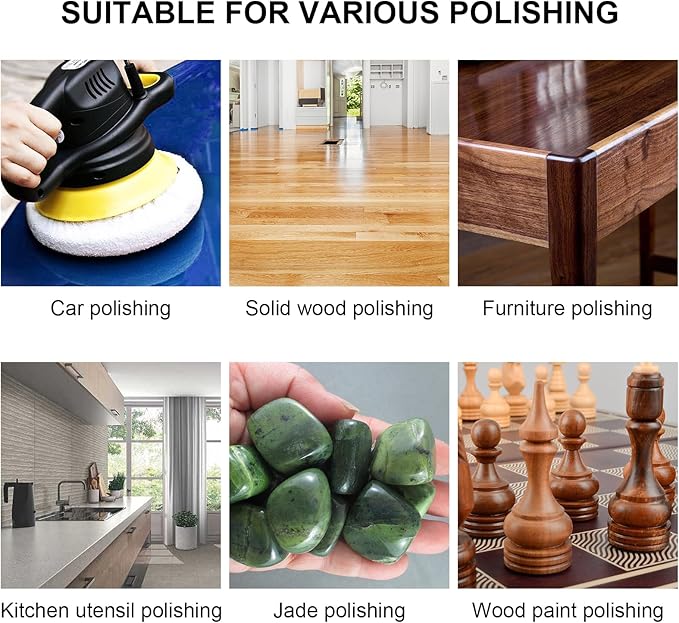 4Pcs Car Polisher Pad Bonnet, Car Waxer Cover Waxing Bonnet, Soft Microfiber Polishing Bonnet Buffing Pad for Orbital Buffer Polisher (9 to 10 Inches)