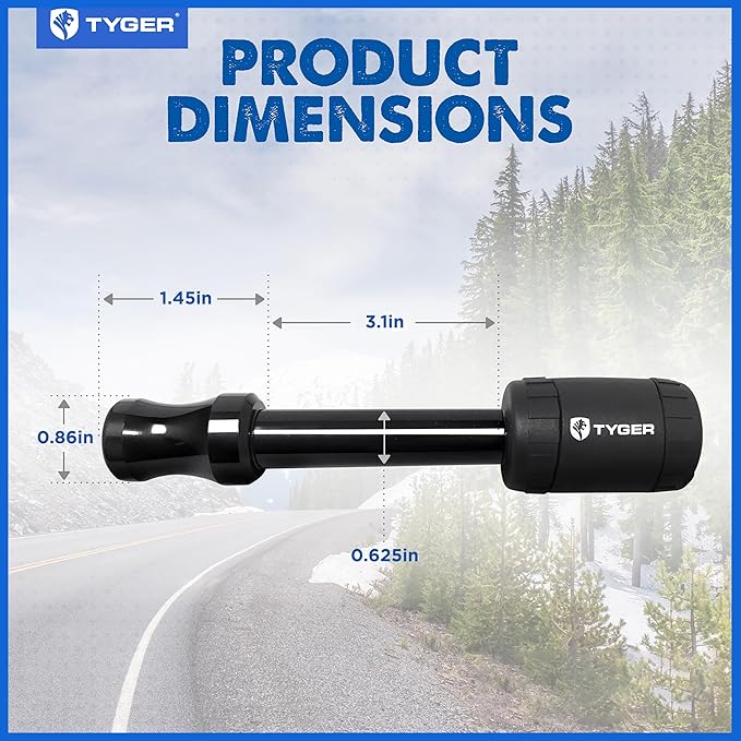 Tyger Auto Solid Trailer Hitch Lock Pin with Locking Key - for 5/8 inch Pin Holes on 2 inch Receivers | Two-Pack Combo | Class III IV V | 19,000 lb Load Rating | TG-HL3U022B | Weatherproof Anti-Theft