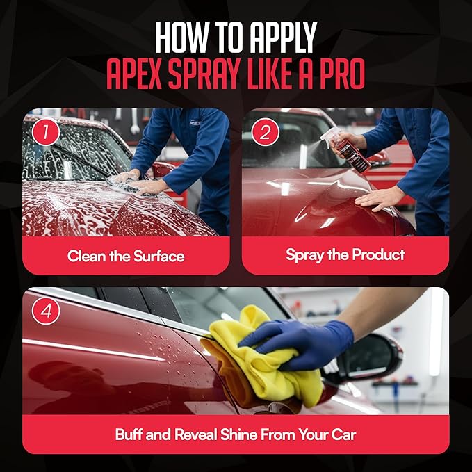 Apex Spray and Seal - Ceramic Paint Sealant - Proprietary Hydrophobic Protectant & Ceramic Booster Spray - Super Gloss and Clear Coat Protection