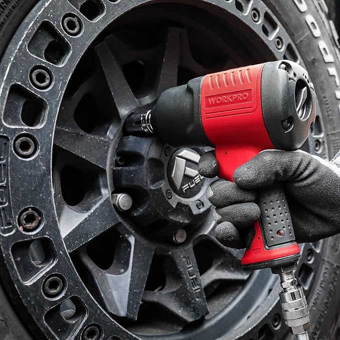 WORKPRO 1/2-Inch Air Impact Wrench, Ergonomic Design, Powerful Torque, Wide Application