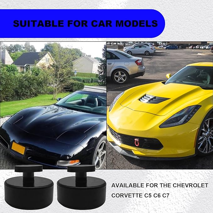 4Pcs Jack Pad Jacking Lift Pad Compatible with Chevrolet Corvette C5 C6 C7, Rubber Lift Point Adapter Jack Pucks Vehicles Accessories-Durable Rubber Jacking Lift Puck Set - Jack Pad Kit