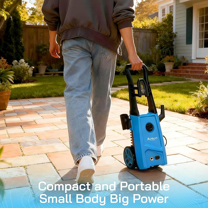 Electric Pressure Washer Power Washer Electric Powered Power Wash Power Washers with Adjustable Nozzle, Pressure Cleaning Machine with Foam Cannon for Cars, Fences, Driveways, Patios, Home Cleaning