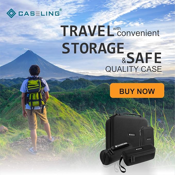 caseling Hard EVA Case Fits Boost GB40, GB20, GB50 12V Lithium Jump Starters - Storage Bag for Car Battery Booster and Cables.