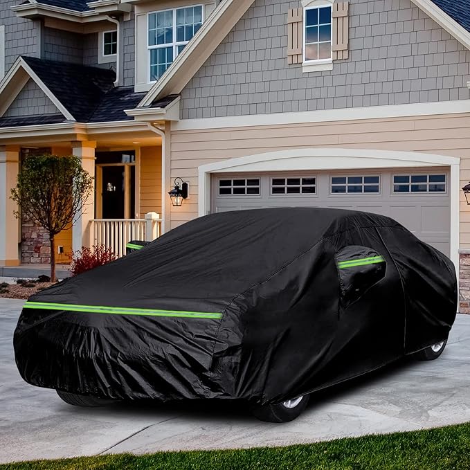 Waterproof Car Cover Compatible with Chrysler 300 300C 2011-2025, 210T All Weather Car Covers with Inner Cotton for Dust Snow Rain Protection