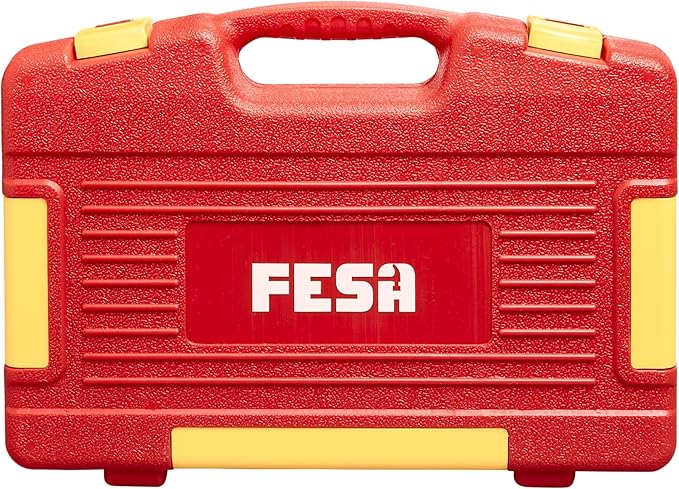 FESA Electrician Insulated Socket Set - 1000V 20-Piece Professional Insulated Ratchet & Socket Wrench Set (1/4" Drive) w/ 2 Extensions & 5 Hex Bits - 1000 Volt Tools for Electricians