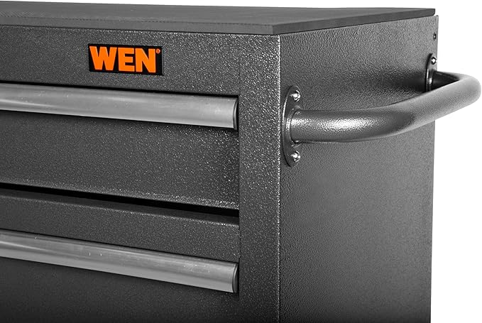 Wen 42-Inch Premium Rolling Tool Cabinet, Black, Heavy Duty 21-Gauge Powder-Coated Steel Construction (GG422B)