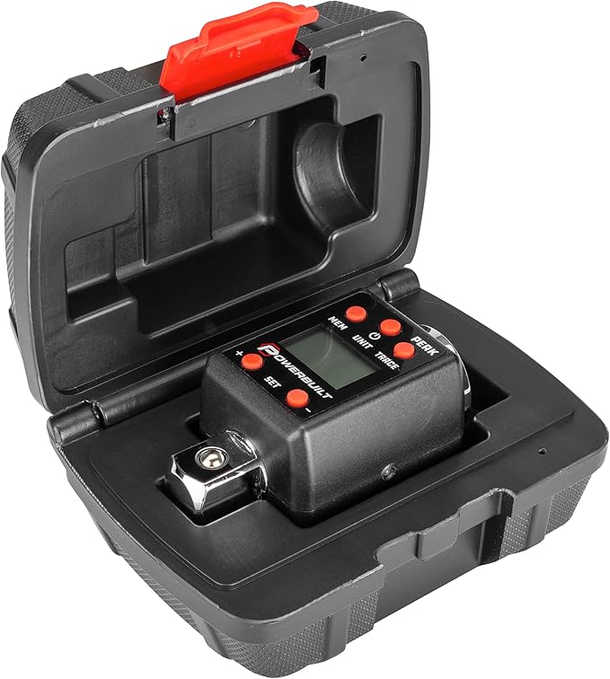 Powerbuilt 3/4-Inch Drive Digital Torque Adapter, 147.5-737.5 Ft-Lb and 200-1000 Nm, Alert Signals Torque Setting, Electronic Torque Wrench Converter with Digital Display, ±2% Accuracy - 940994