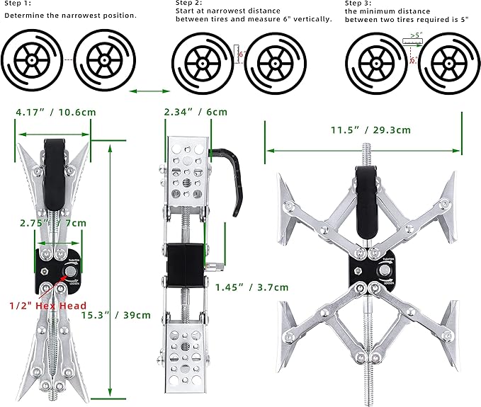 X-Shaped RV Stabilizer Wheel Chock (Allow Drill Adjust) Dual Axel RV Travel Trailer Camper Tire While Camping -2 Pack
