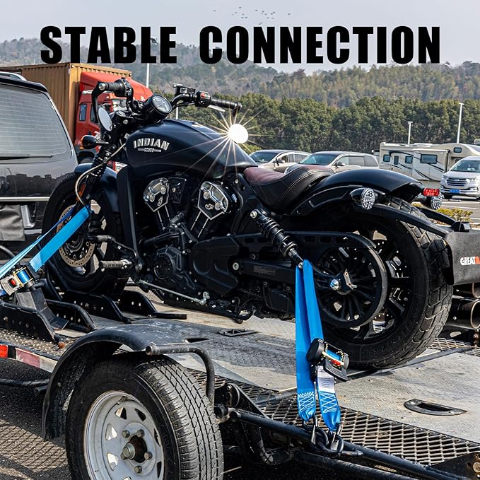 Auto Retractable Ratchet Tie-Down Straps 4500 lbs, 2in × 10ft Self-Retracting Ratchet Straps with Dampers, Heavy Duty S-Hooks, Auto Retract Strap System for Cargo, Trucks, Trailers, Blue, 2 Pack