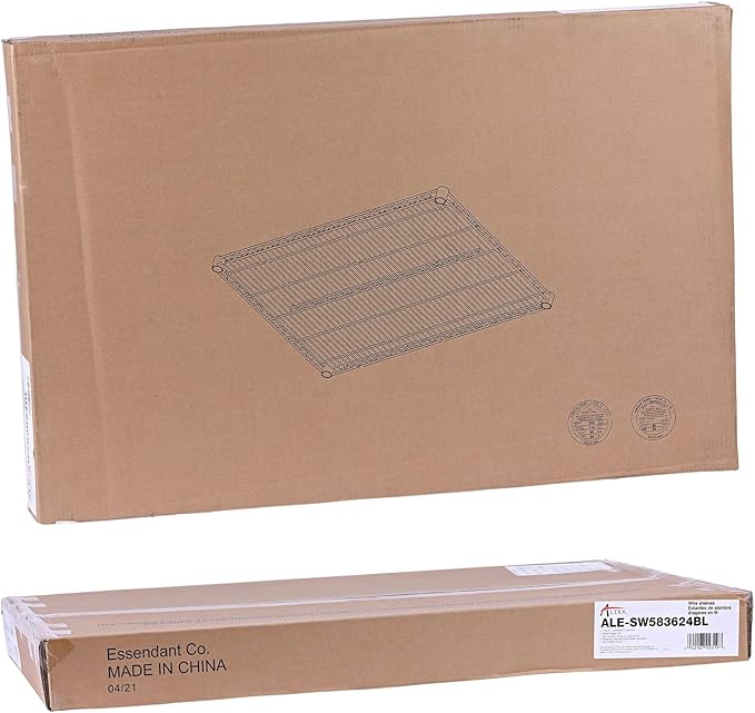 Alera ALE Industrial Wire Shelving Extra Wire Shelves, 36w x 24d, Black (Case of 2 Shelves)