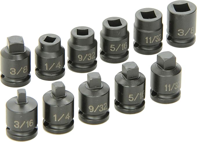 Grey Pneumatic (1211P) 3/8" Drive 11-Piece Pipe Plug Socket Set