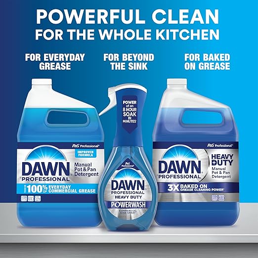 Dawn PRO Manual Pot and Pan Detergent, Dish Soap Liquid for Dishwashing by Hand, Bulk Concentrate for Commercial Use, 1 gal