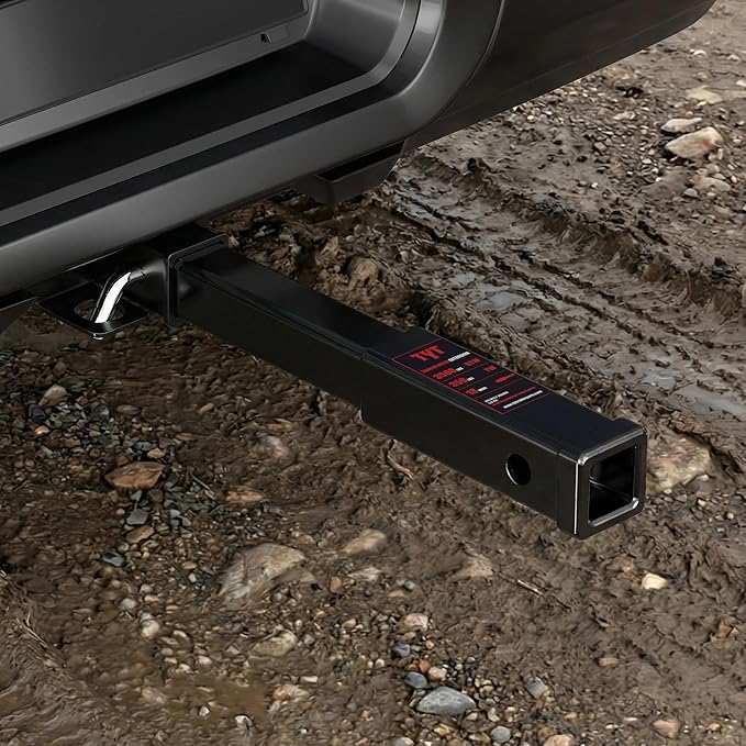 TYT Trailer Hitch Extension 18" inch, Trailer Extender for 2-inch Receiver with 5/8" Advanced Hitch Pin, 3500 lbs GTW / 350 lbs TW