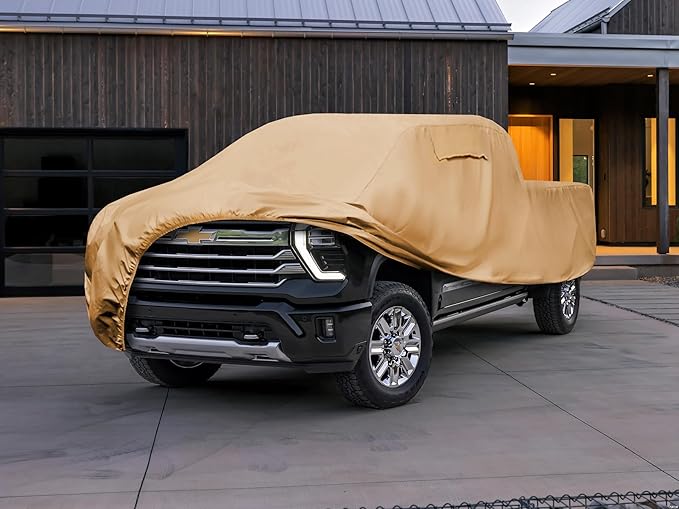 Heavy Duty Outdoor Car Cover Custom Fit for 2018-2026 Chevy Silverado,Windproof All Weather Waterproof Sun Rain UV Dust Snow Protection Outdoor Car Covers
